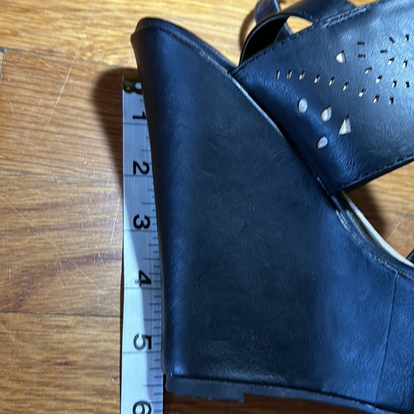 DbDk Fashion Black Wedge Sandals - Picture 9 of 11